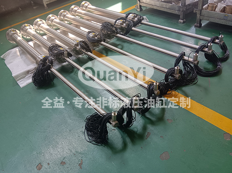 常州全益機械制造有限公司-不銹鋼雙出桿液壓油缸|水閘閥門專用|帶接近開關|耐腐蝕-帶接近開關