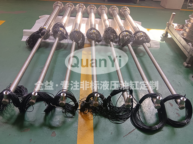 不銹鋼雙出桿液壓油缸|水閘閥門專用|帶接近開關|耐腐蝕